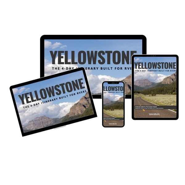 white yellowstone itinerary mockup